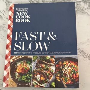 Better Homes And Gardens Fast & Slow Cookbook - Navy and Red Cover